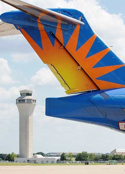 Allegiant tail with tower
