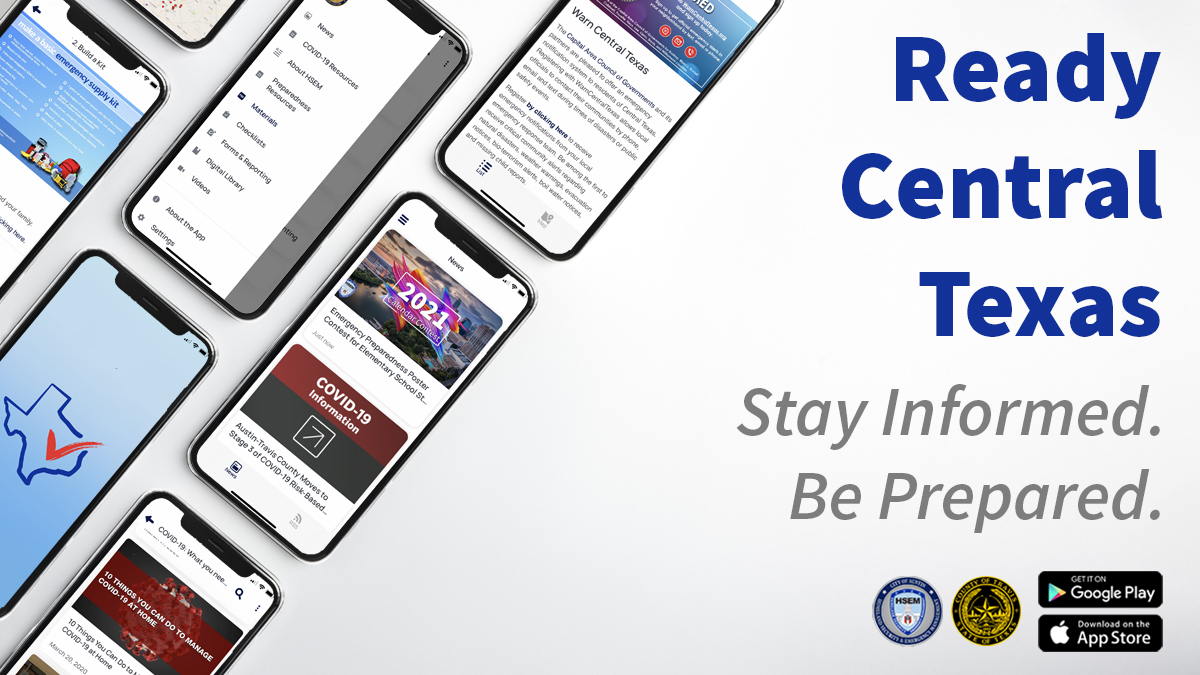 Download Ready Central Texas on the Apple Store or Google Play Store Ready Central Texas
