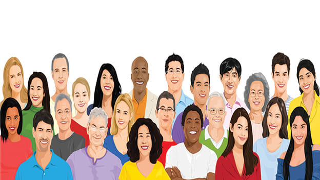 Photo of a diverse group of people