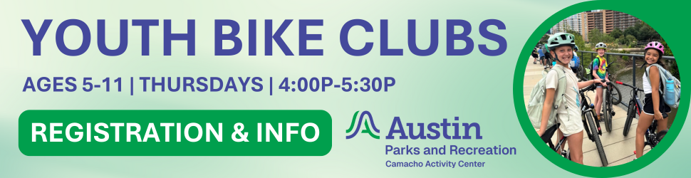 Youth Bike Clubs ages 5-11 meeting on Thursdays