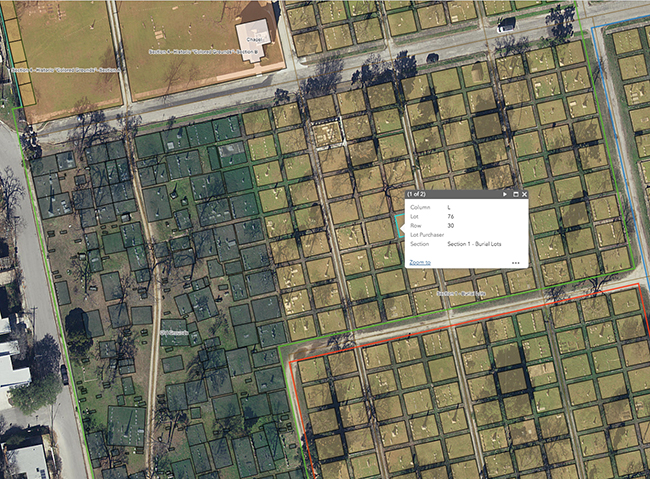Digital Map of Oakwood Cemetery