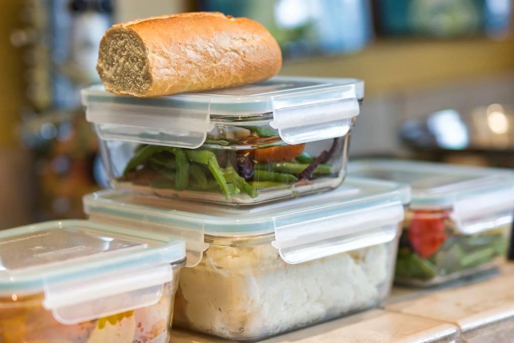 ""Food stored in reusable containers