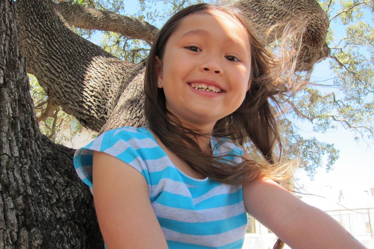 Jaidyn Playing in Trees at the AARC