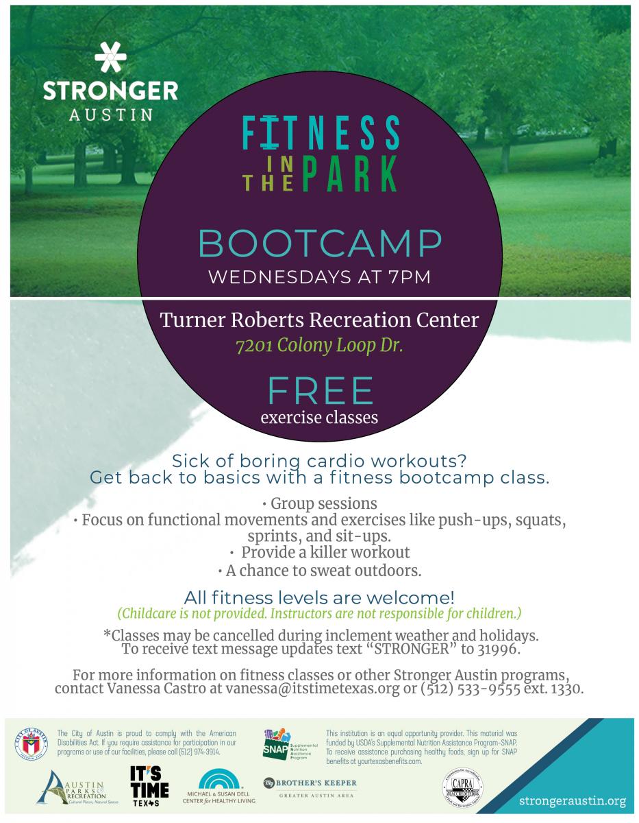 Free Bootcamp on Wednesdays from 7:00-8:00pm, All Fitness Levels welcome