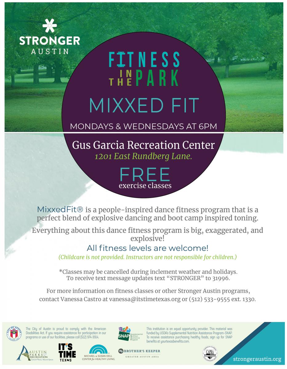 Free Mixxed Fit Dance Class on Monday and Wednesdays from 6:00-7:00pm, All Fitness Levels welcome