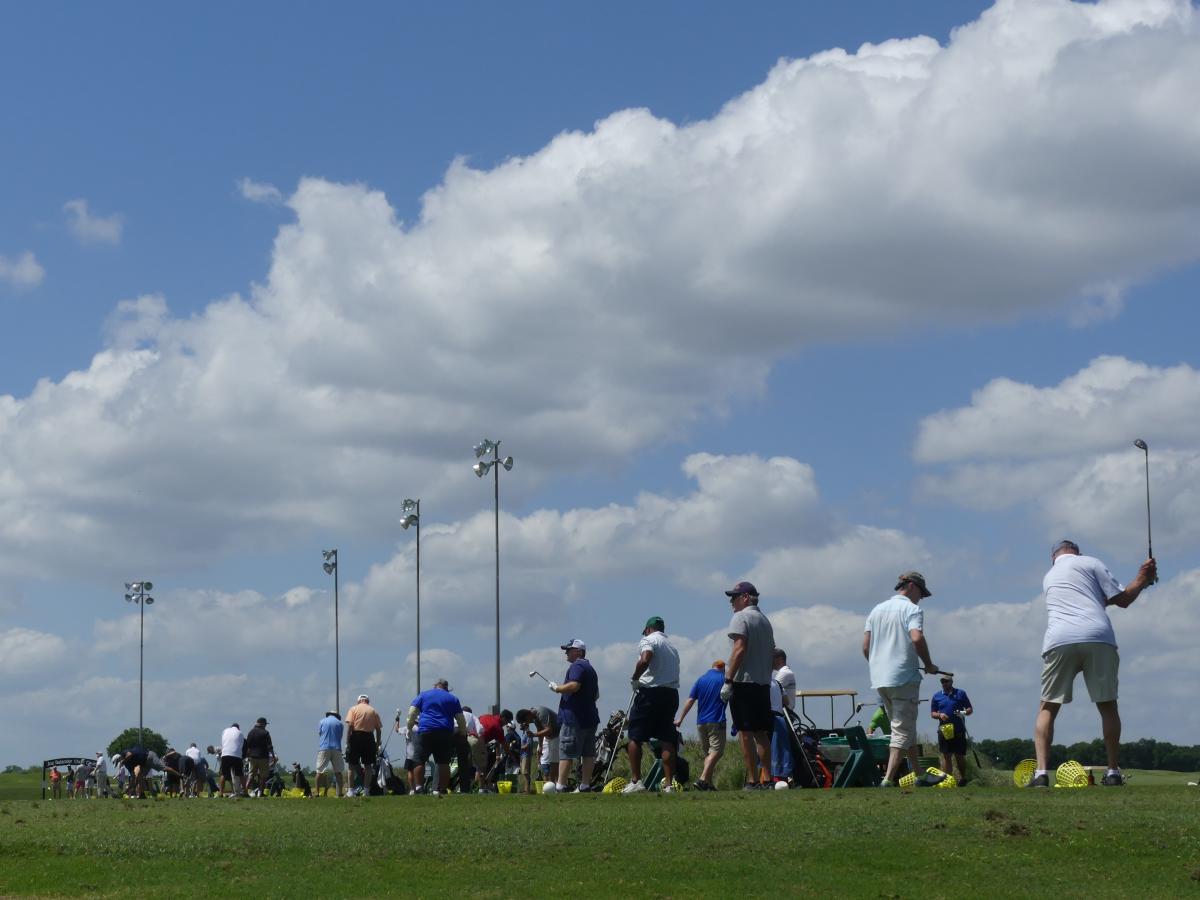 Players on Driving Range