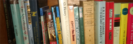 shelf with books by O. Henry or related to O. Henry