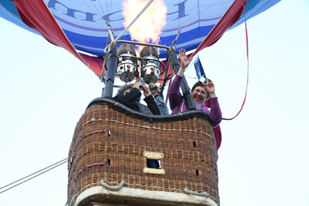 Seniors on hot air ballons