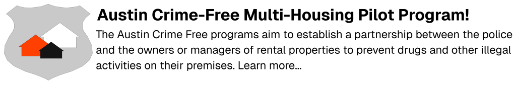 Austin Crime-Free Multi-Housing Pilot Program