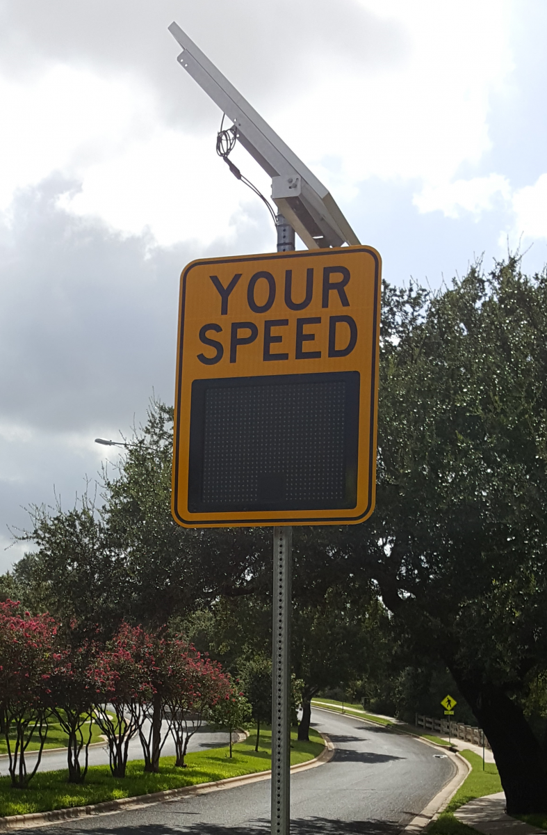 Photo of Dynamic Speed Display Device.