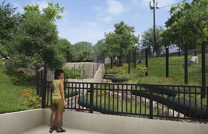 Photo simulation showing how the area will look after the restoration is complete.