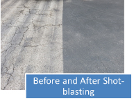 Before and after shot blasting.