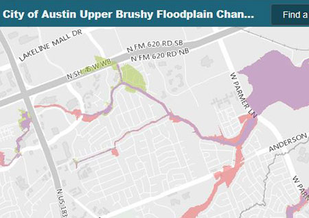 Map and link to online floodplain viewer