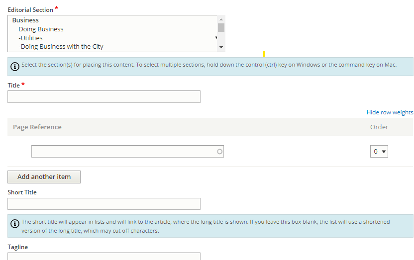 How to create an article