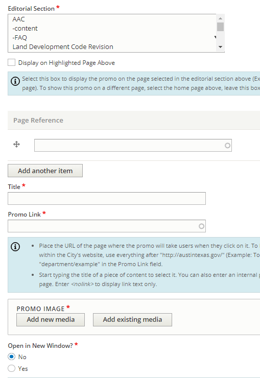 How to create a large promo