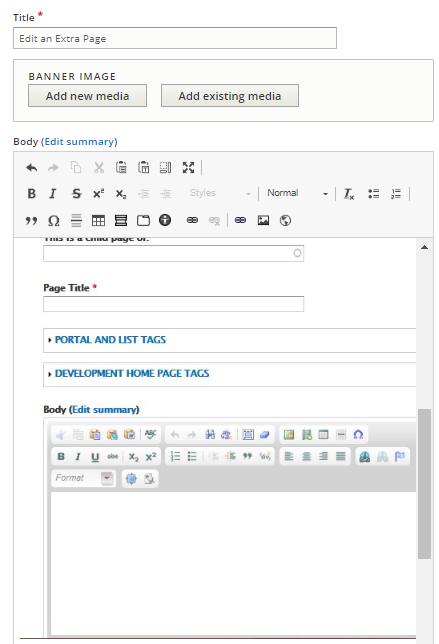 How to create and extra page