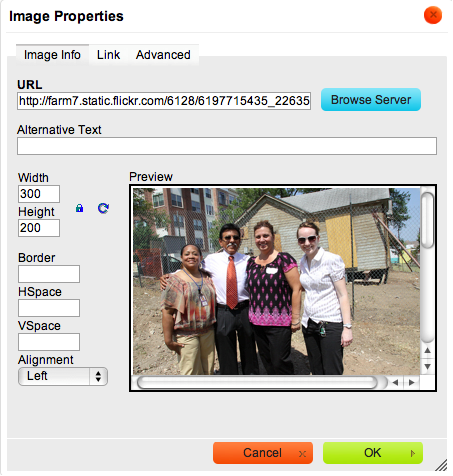 Image Properties Box