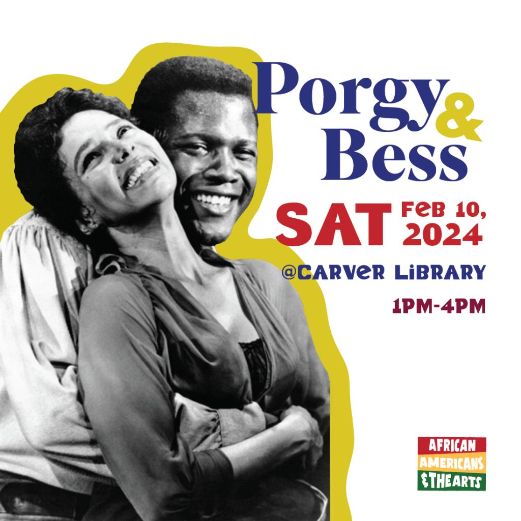 white graphic with movie image from porgy and bess