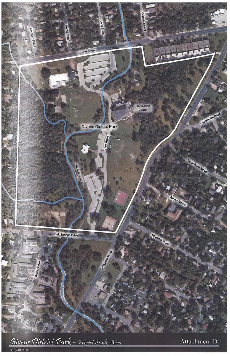 Aerial of Givens Park