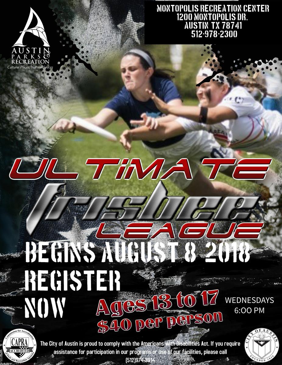 Ultimate Frisbee League flyer