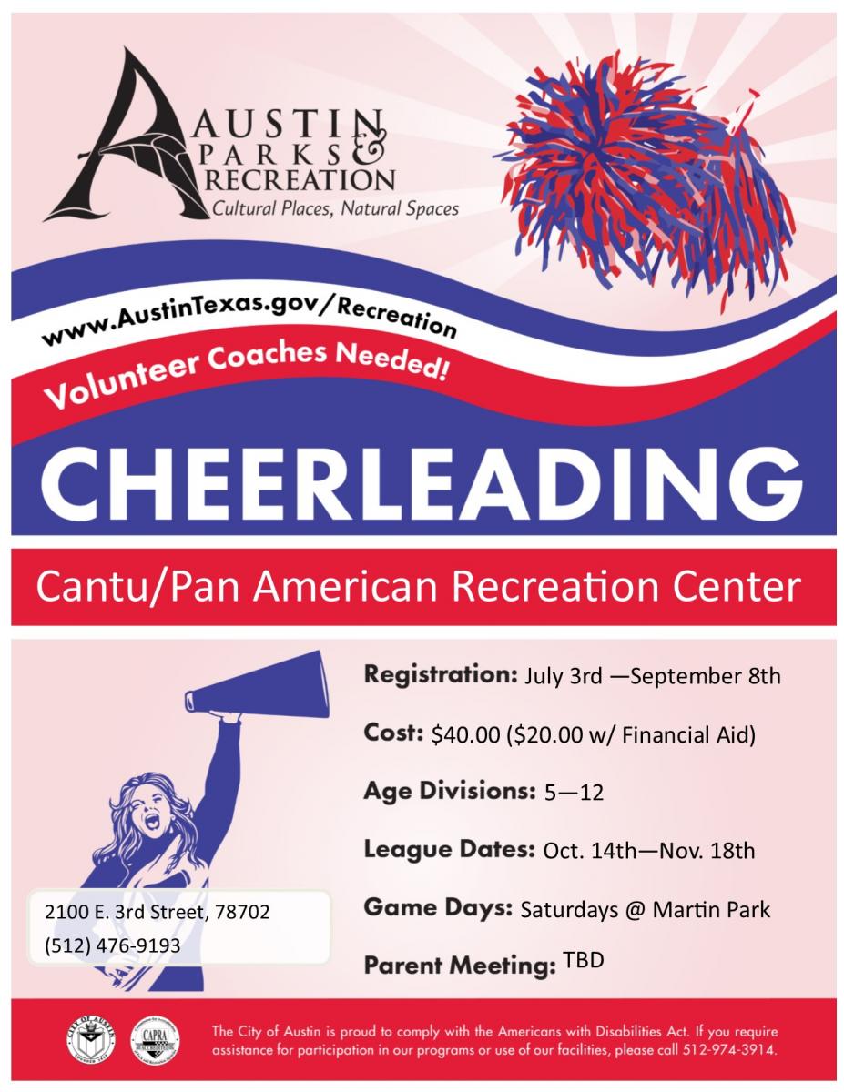 Cheerleading at Pan Am Recreation Center