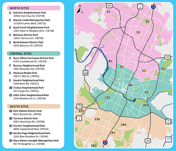 Map for 2014 Summer Playground Program