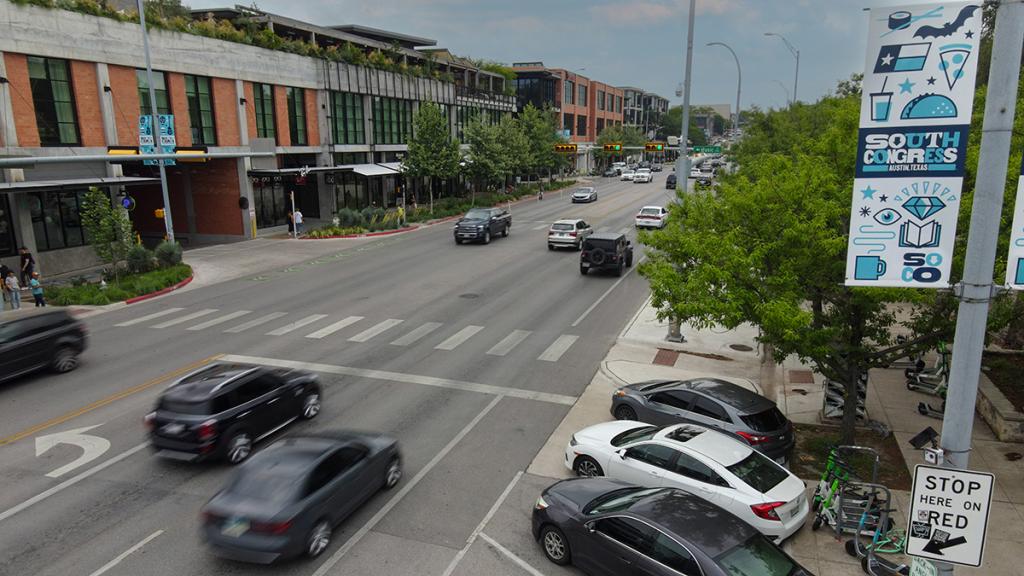 Aerial view of South Congress Avenue