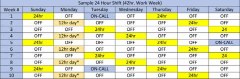 Sample 24 hour shift