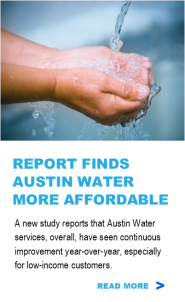 A new study reports that Austin Water services, overall, have seen continuous improvement year-over-year, especially for low-income customers.