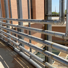 Image of pipes at an Austin Water Treatment Plant