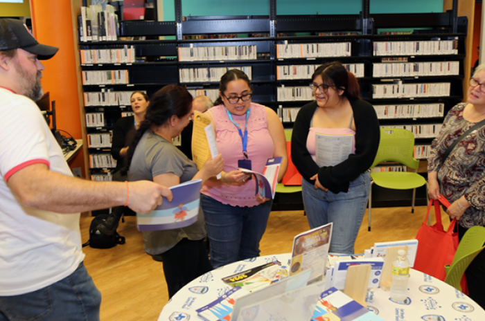A photo showing people at an Emergency Preparedness Pop-up event.