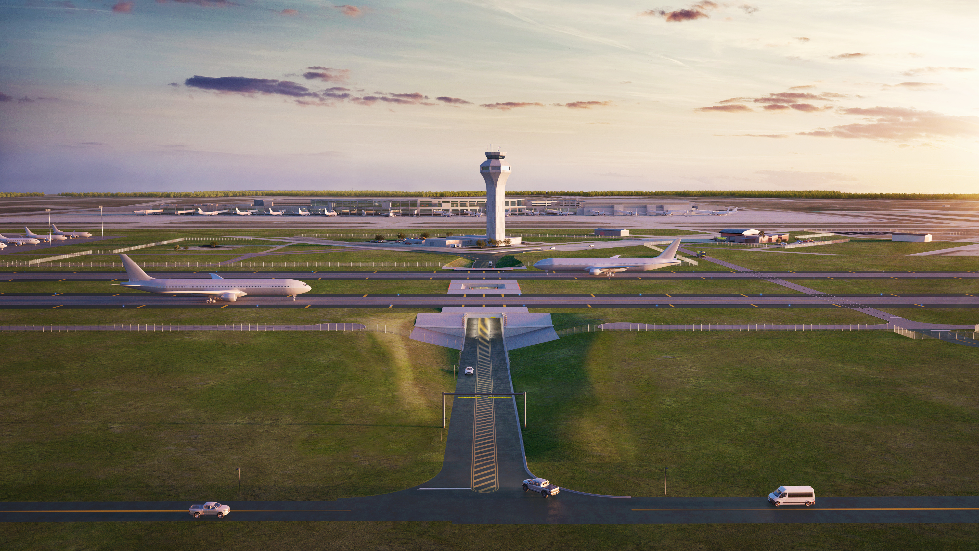 Rendering of taxiways