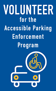 Volunteer Accessible Parking Enforcement Program Button