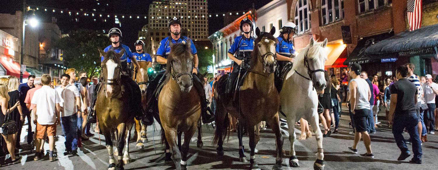 Mounted patrol units downtown Austin