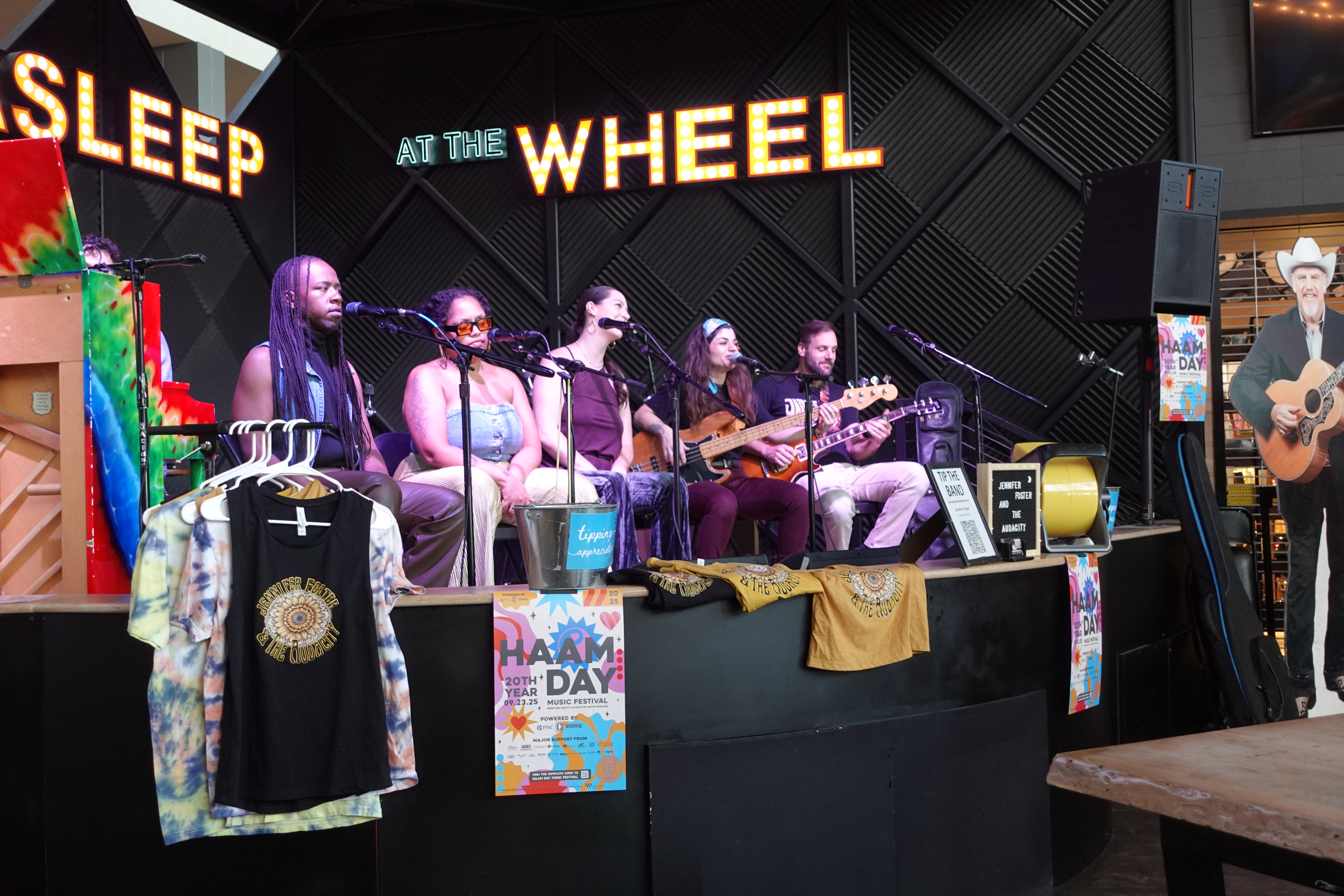 Live band playing in the terminal for HAAM Day