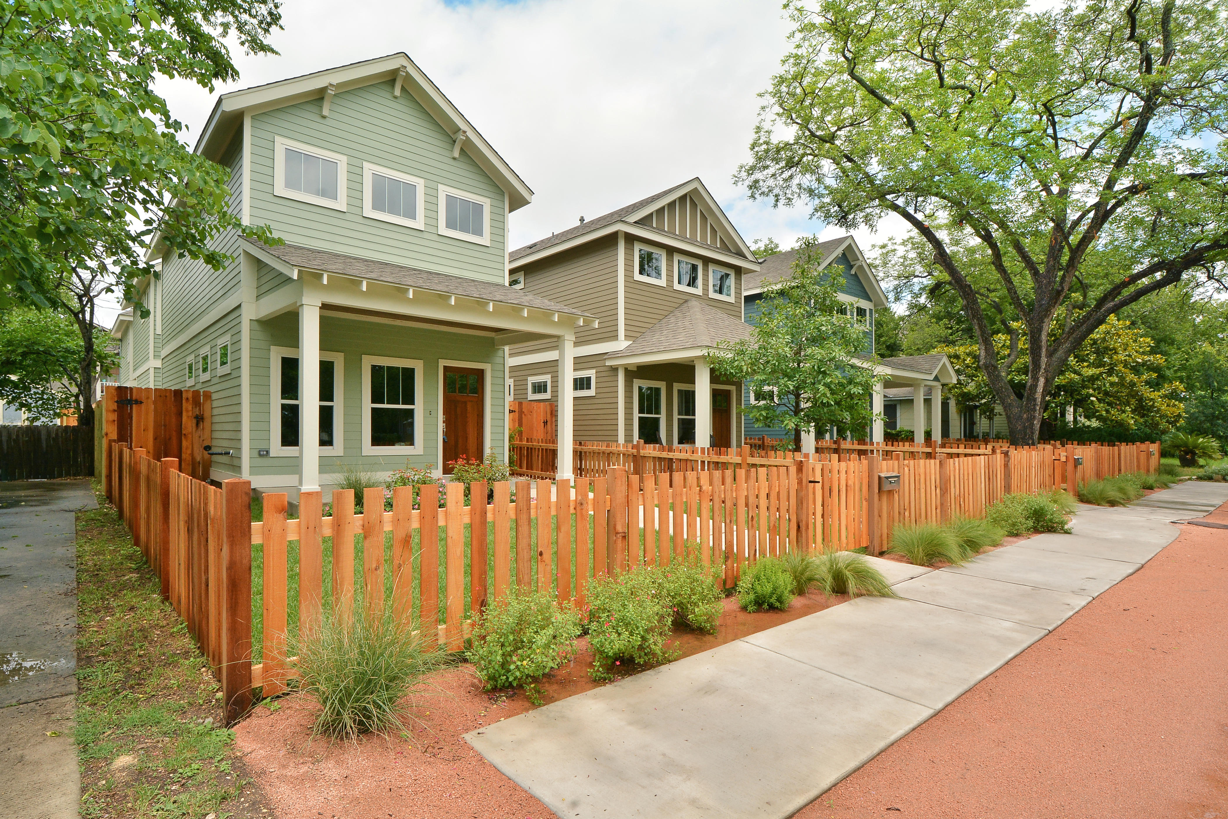 Three homes built on lots smaller than the minimum size currently required by code