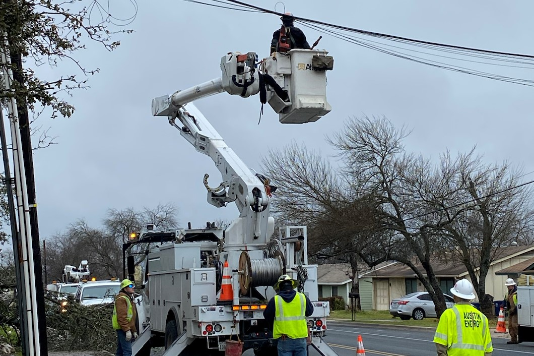 Austin Energy crews working to restore power.