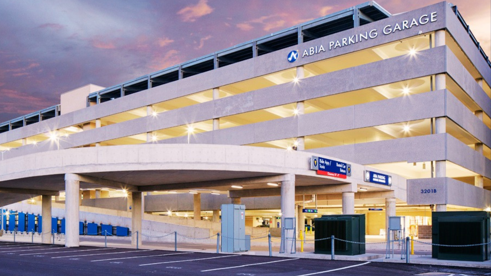 An image of the AUS  Blue Parking Garage