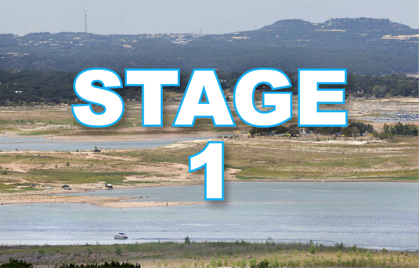 image of lake with words Stage 1 