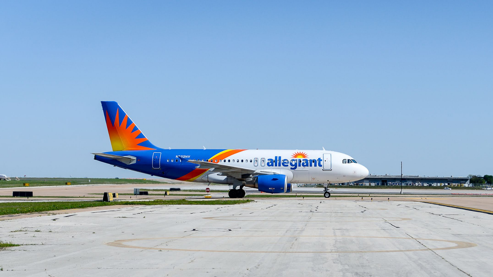 Photo of an Allegiant airplane on the AUS airfield