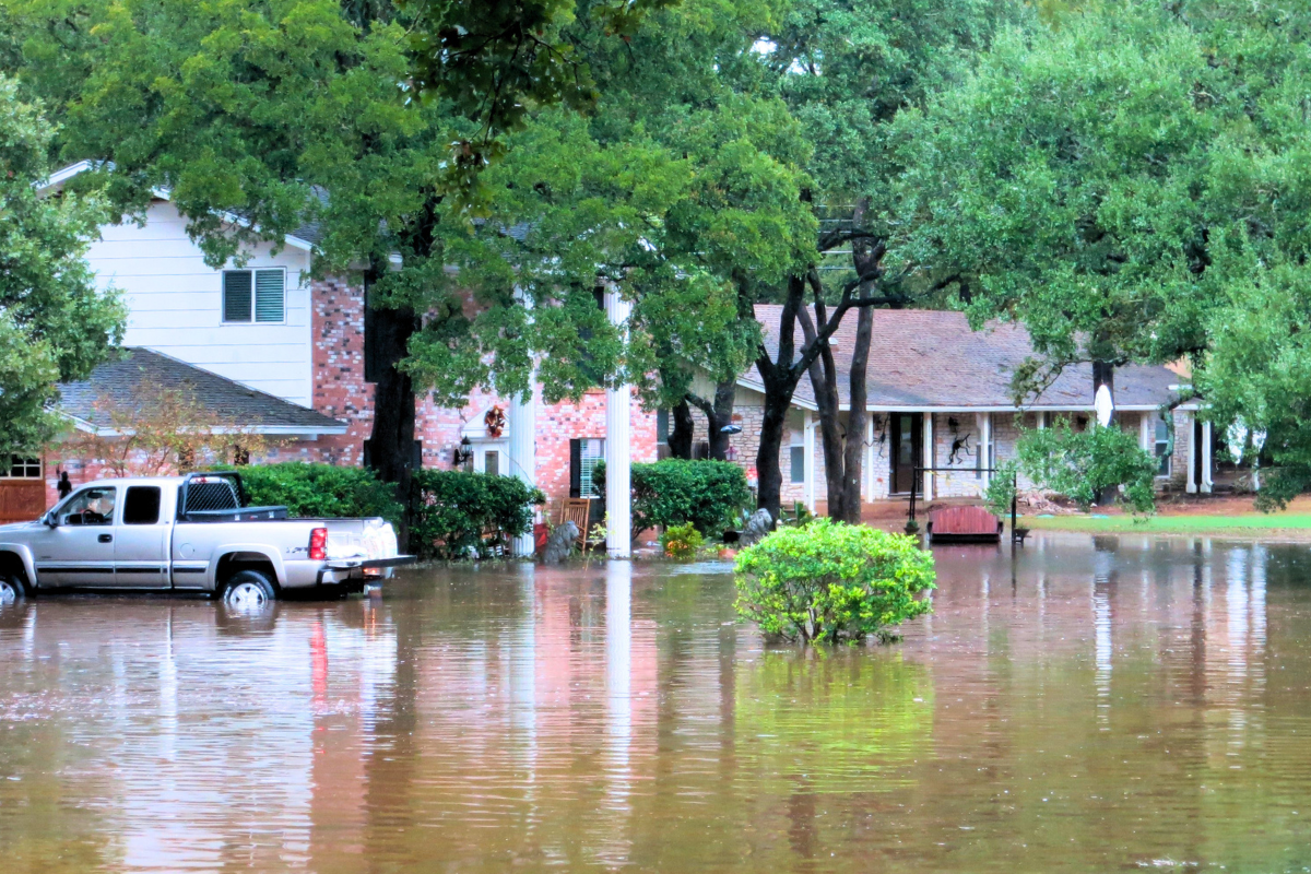 Flooded street