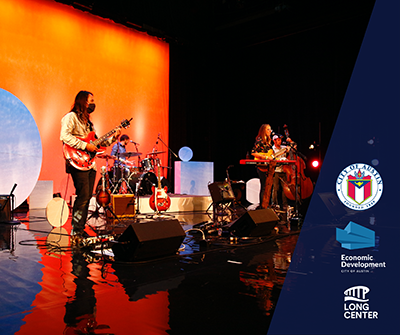 Austin Live Music Venue Preservation Fund Musicians playing on a stage