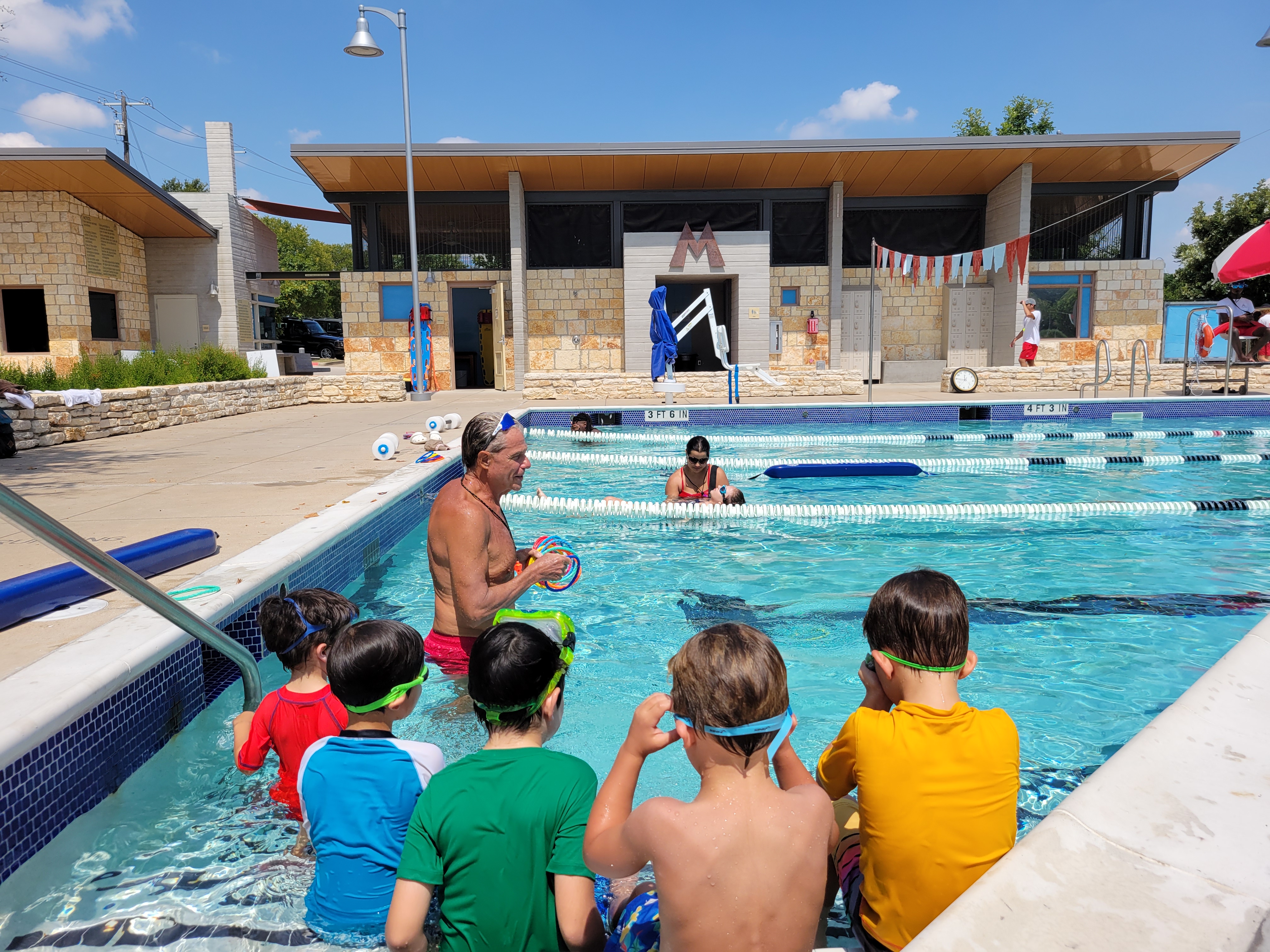 Swim lesson at Bartholomew Pool