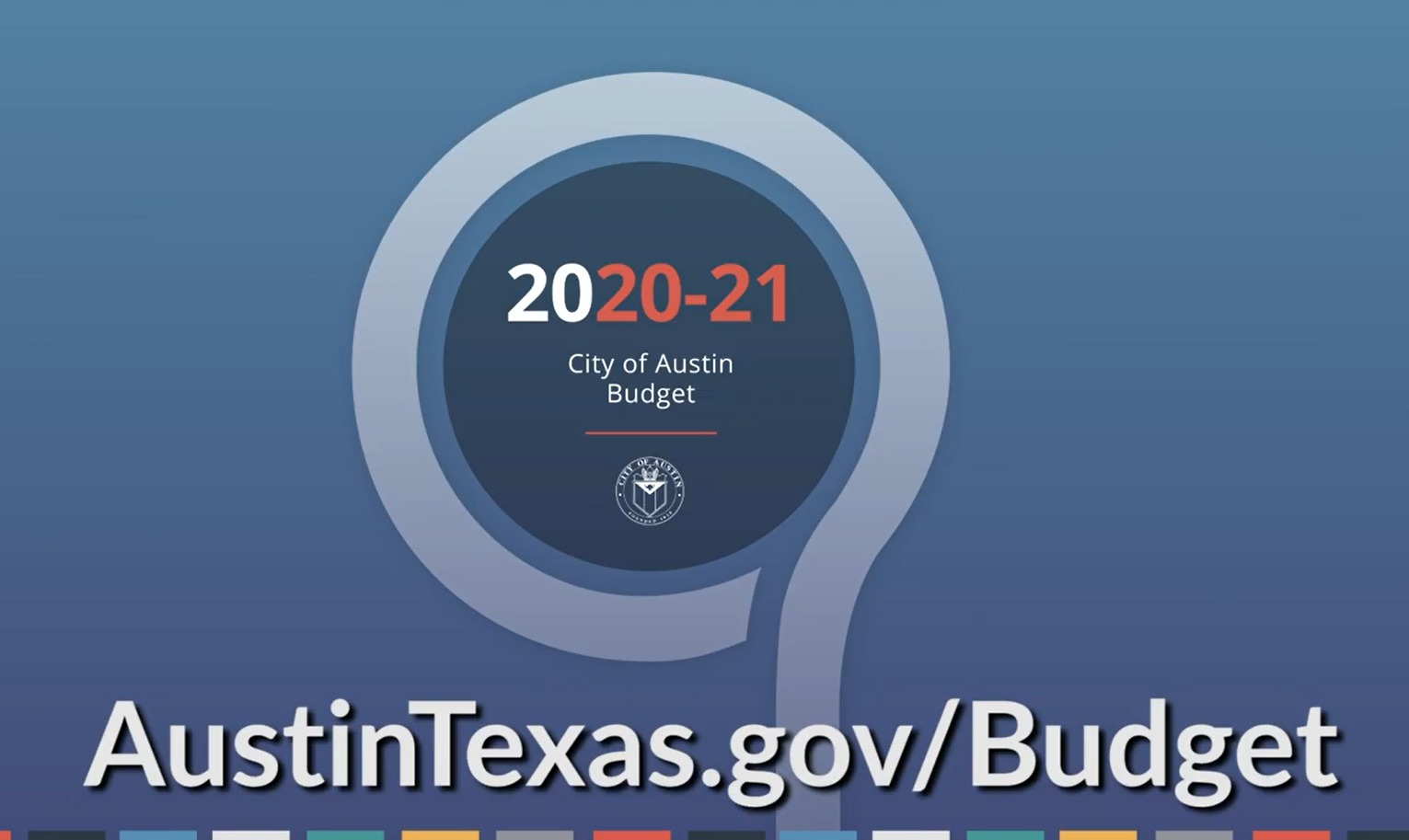 Image of Budget logo including AustinTexas.gov/Budget link