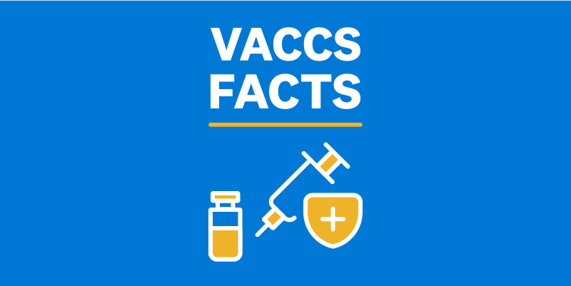 Vaccs Facts text with a vaccine syringe image