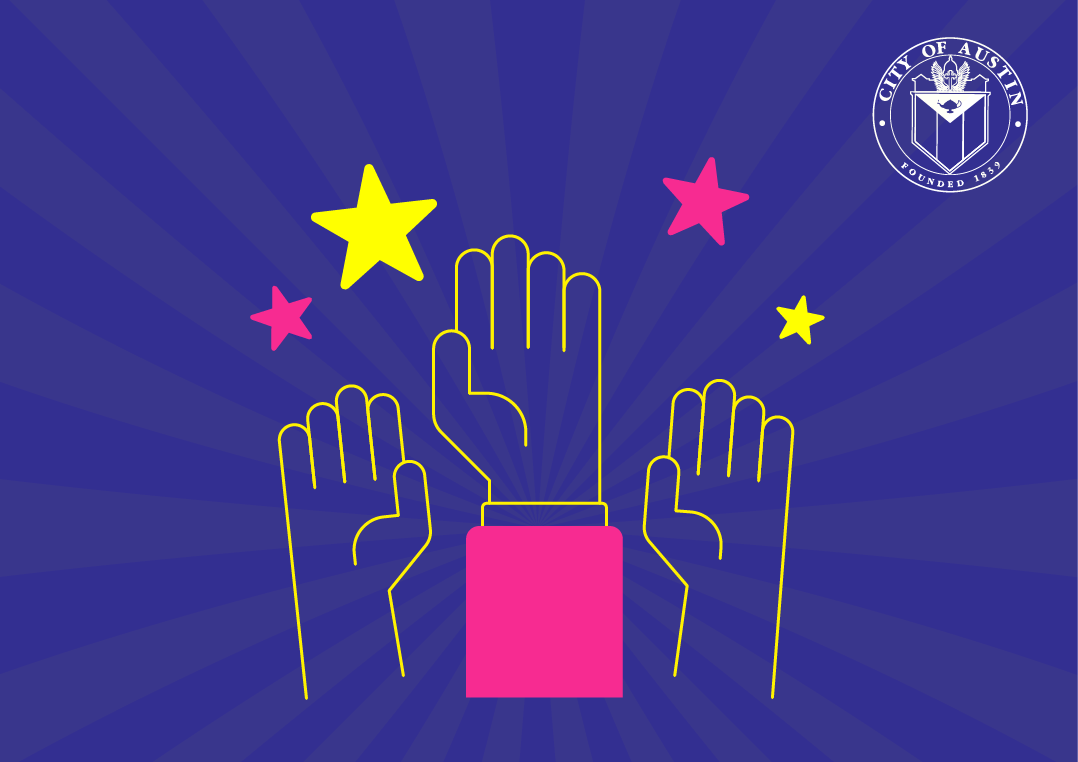 Graphic of raised hands