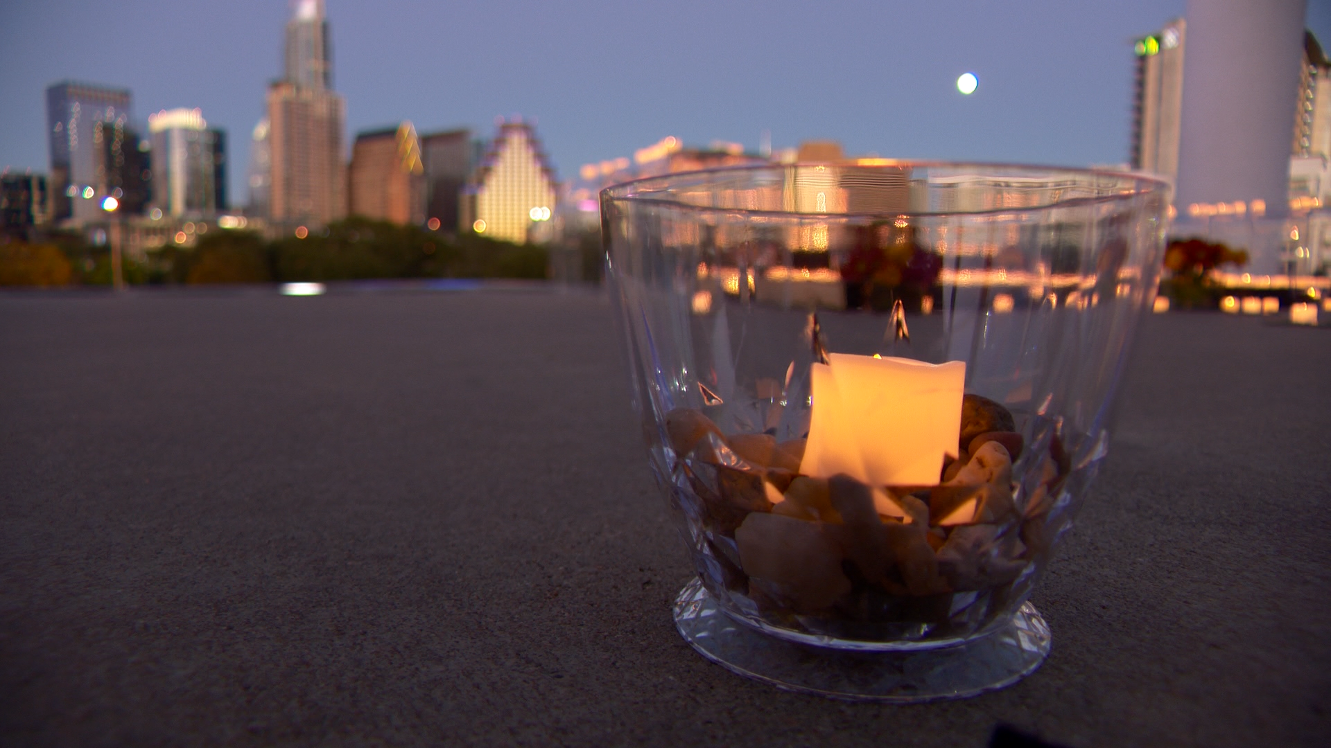 APH COVID19 Candle Memorial and Building Lighting Photos and Broll