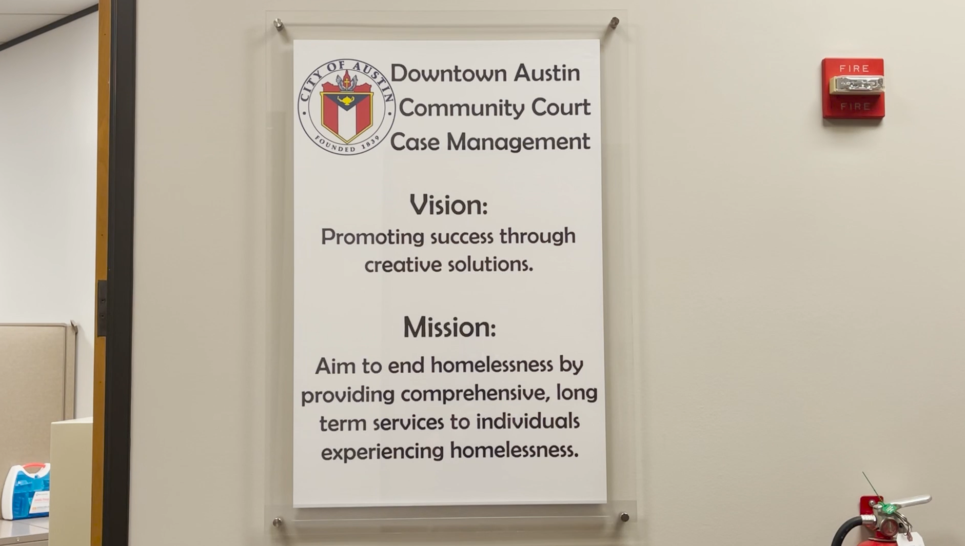 Downtown Austin Community Court Sign