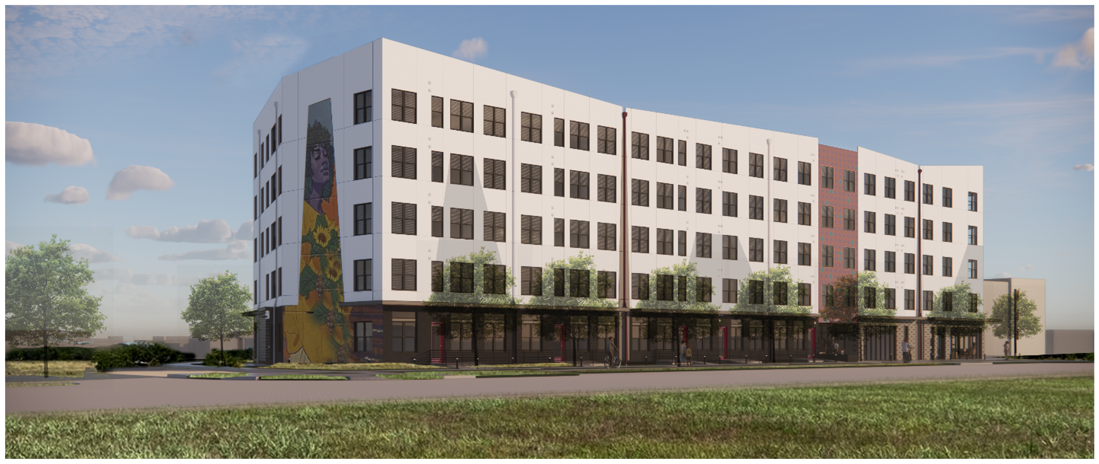 Rendering of Seabrook Square II multi-family rental development