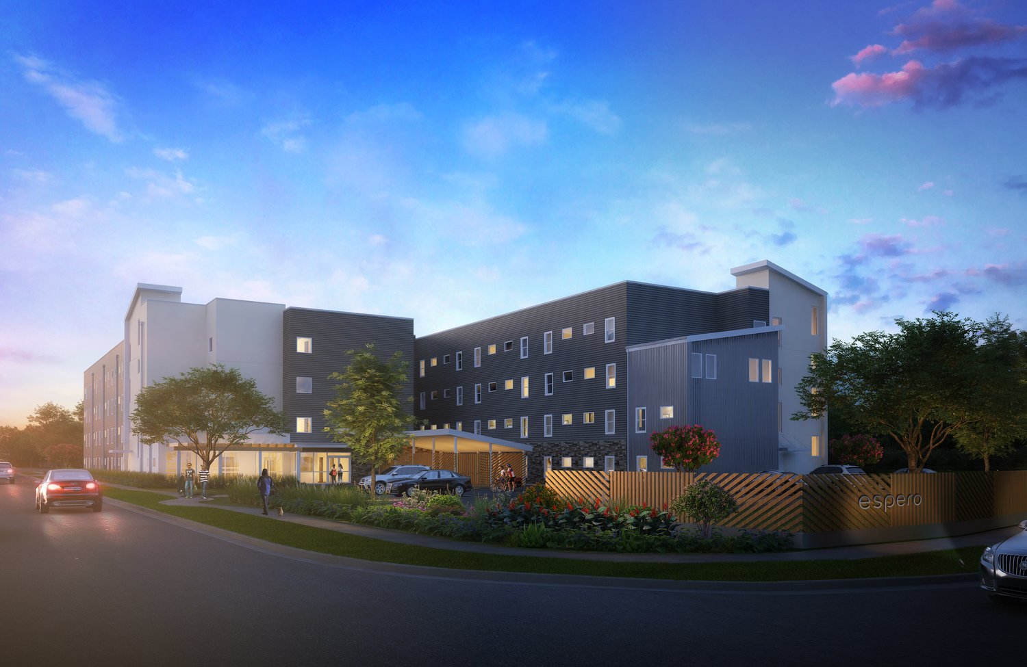 rendering of Espero Rutland, a new supportive housing development with on-site services